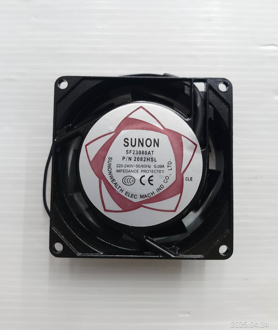 พัดลม220V / 0.09A 3" 80*80*25mm. 2082HSL SUNON