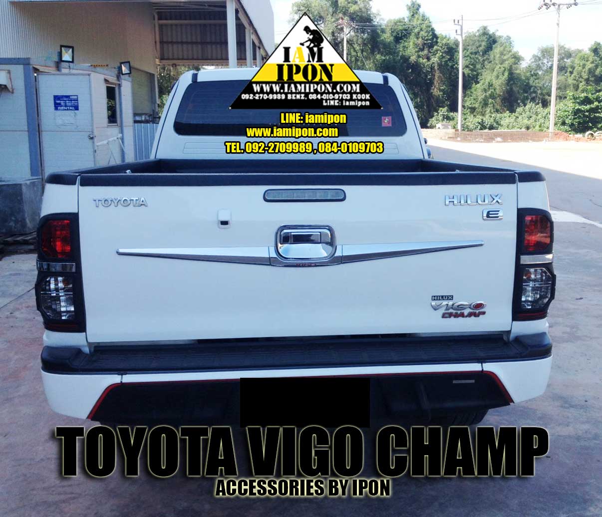 TAIL LAMP COVER VIGO CHAMP KEVLAR&CHROMIUM ครอบไฟท้ายเคฟล่าและโครเมียมวีโก้เเชมป์