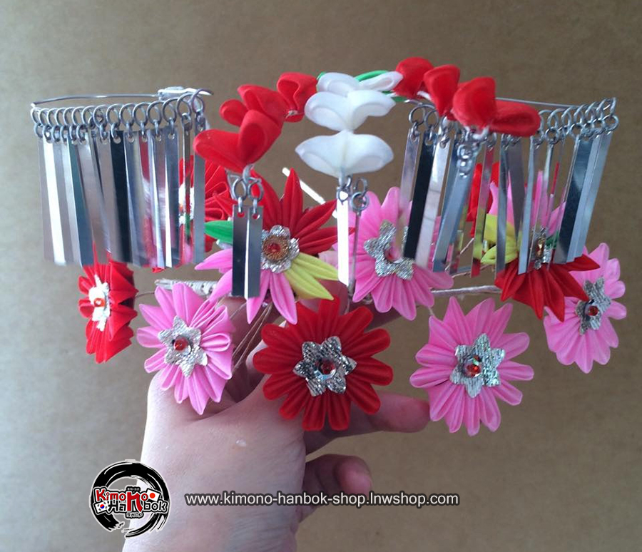 setปิ่นดอกไม้ญี่ปุ่น ชุด4ชิ้น
