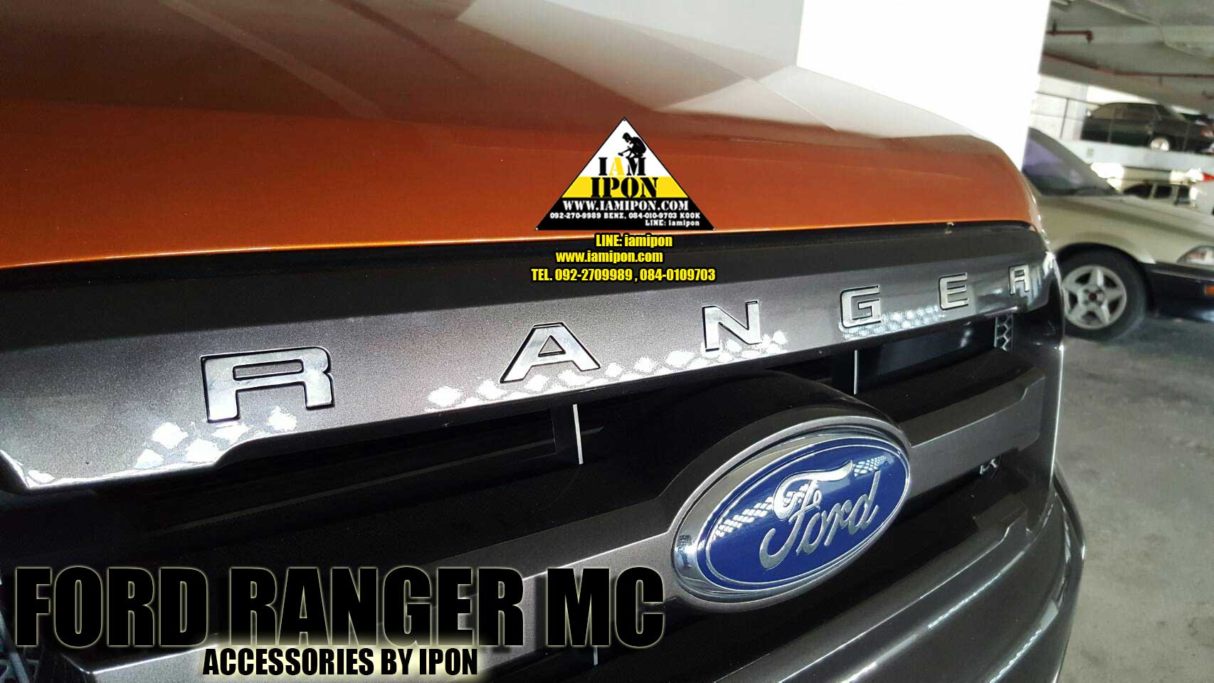 3D CHARACTER FRONT GRILL FORD RANGER MC STAINLESS ตัวหนังสือสเตนเลสติดกระจังหน้าฟอร์ดเรนเจอร์ MC