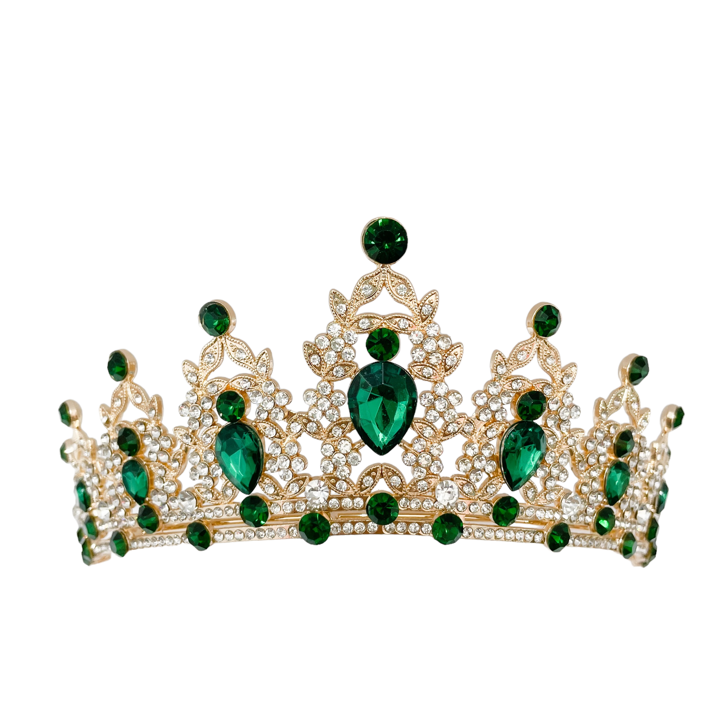 (พร้อมส่ง) เทียร่า 146 สีทอง-เขียว งานสวย ปราณีต QCเพชรทุกเม็ด สินค้าพร้อมส่งจากไทย