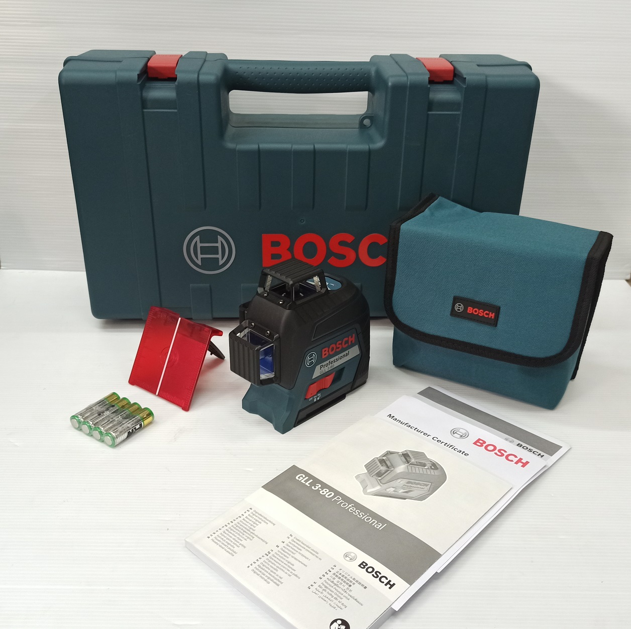 เลเซอร์ระดับ12เส้น แสงแดง GLL3-80 BOSCH กล่องพลาสติก