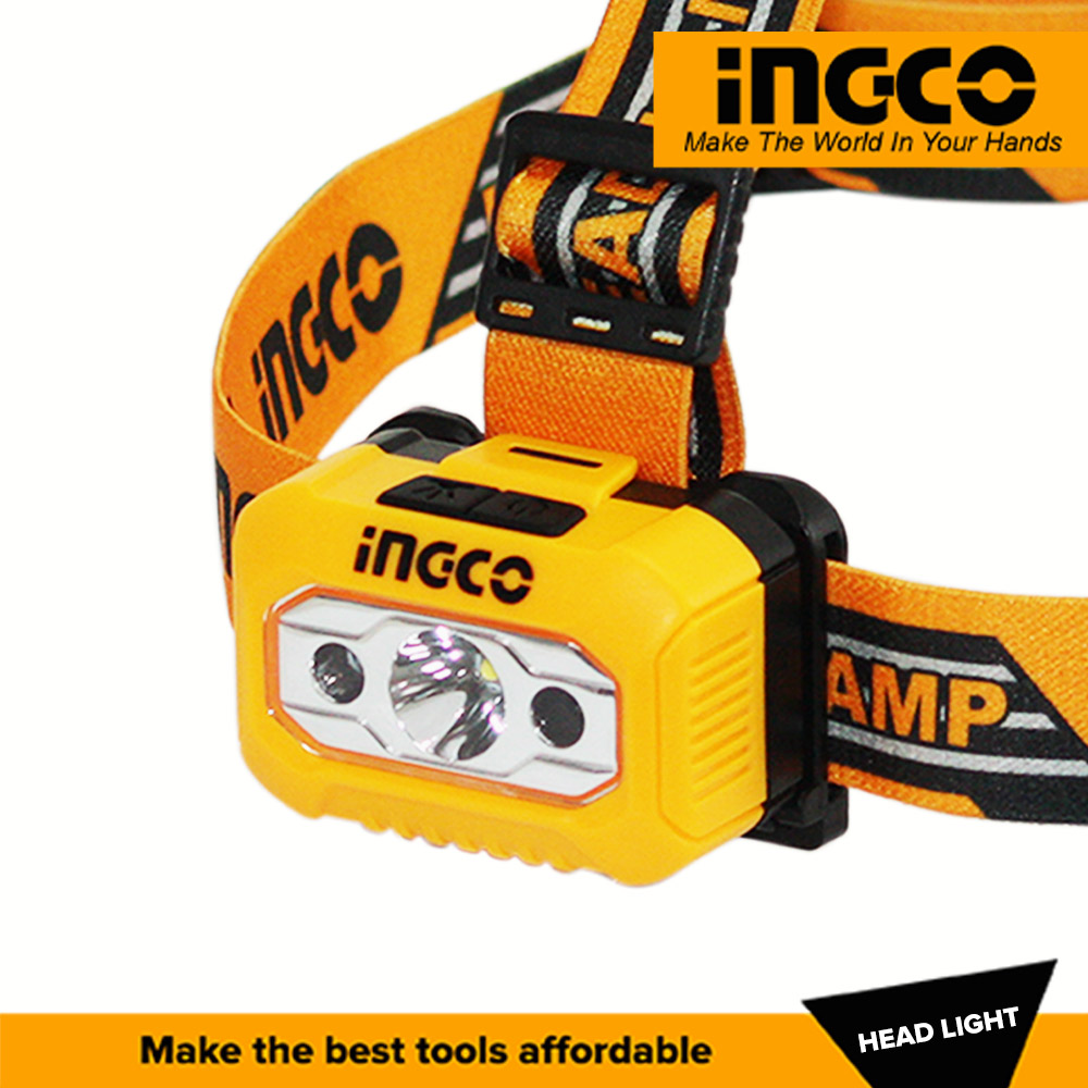 INGCO ไฟฉายคาดหัว LED รุ่น HHL013AAA8 (ถ่าน AAAx3)