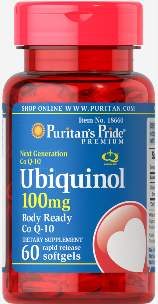 Puritan Ubiquinol 100 mg 60 Rapid Release Softgels