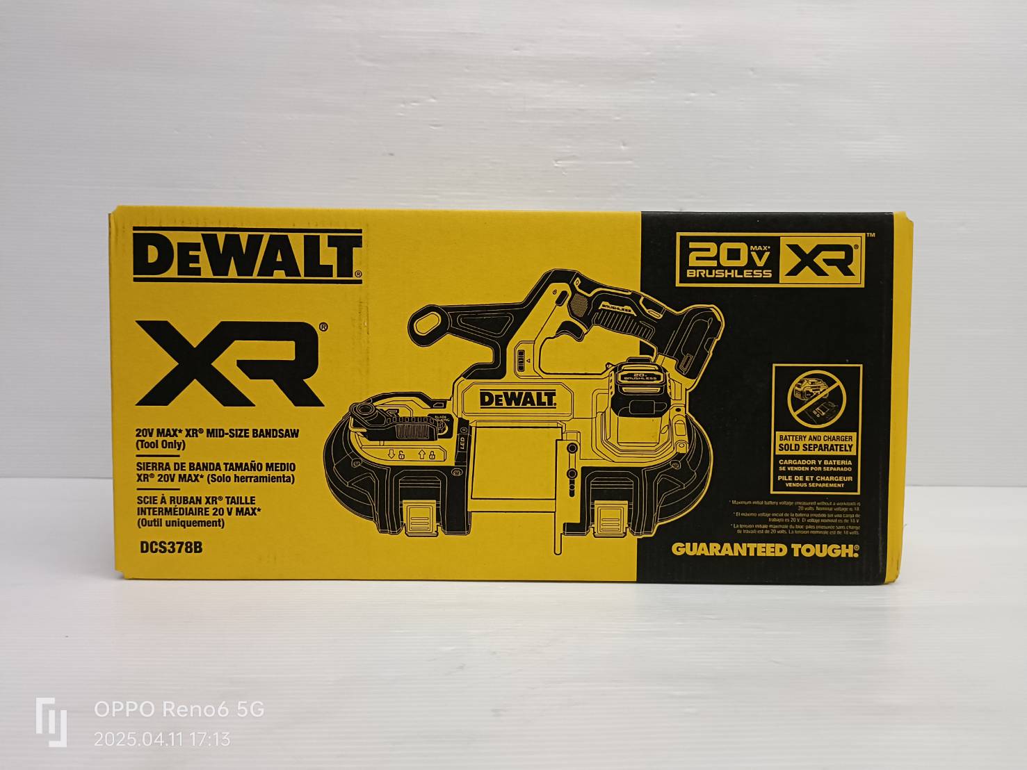 เลื่อยสายพายมือเดียว 20V DCS378B DEWALT