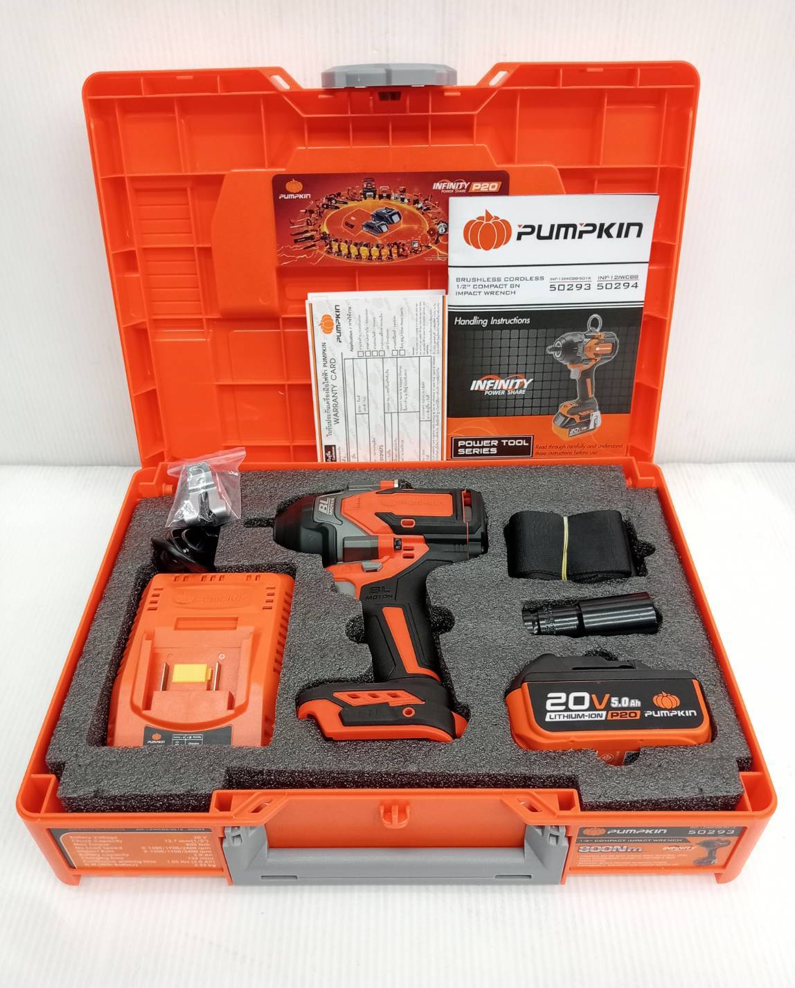 บล็อกแบต800Nm. 1/2 Compact 20V INF-12IWCB8-501K PUMPKIN 50293