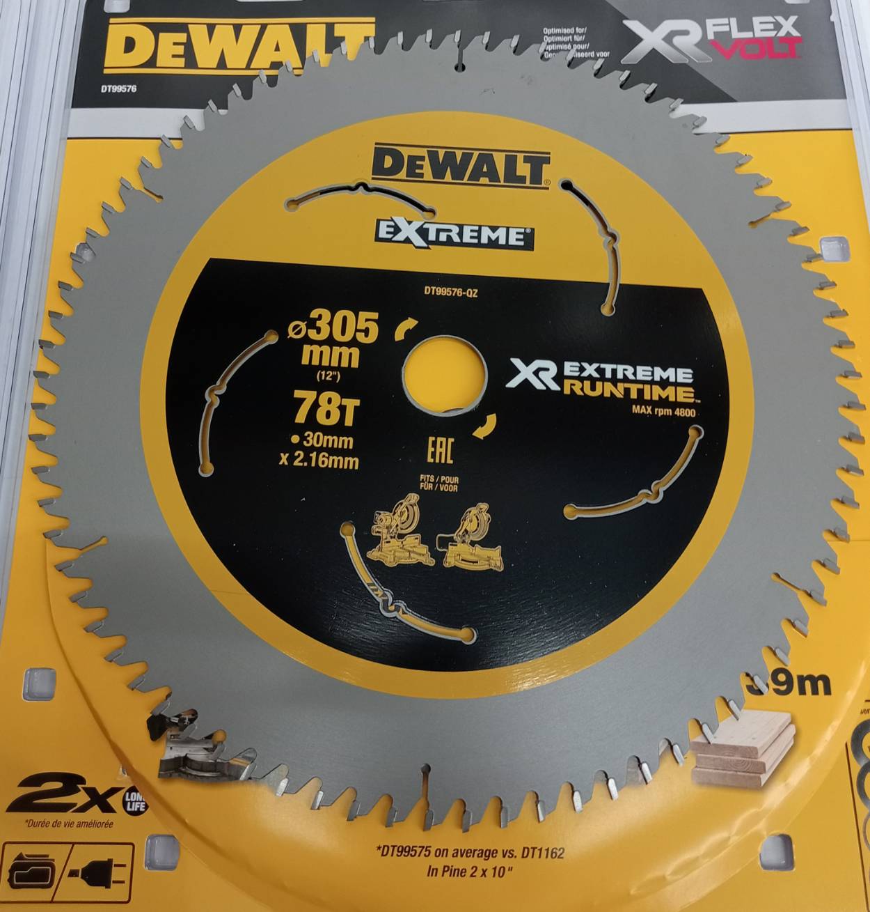 DEWALT ใบเลื่อยวงเดือน รุ่น DT99576 305mm 78T 12 นิ้ว