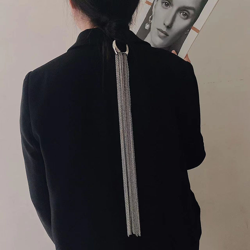 โซ่คล้องผม แฟชั่น เกาหลี ซุปเปอร์โมเดล ยาว 42 cm