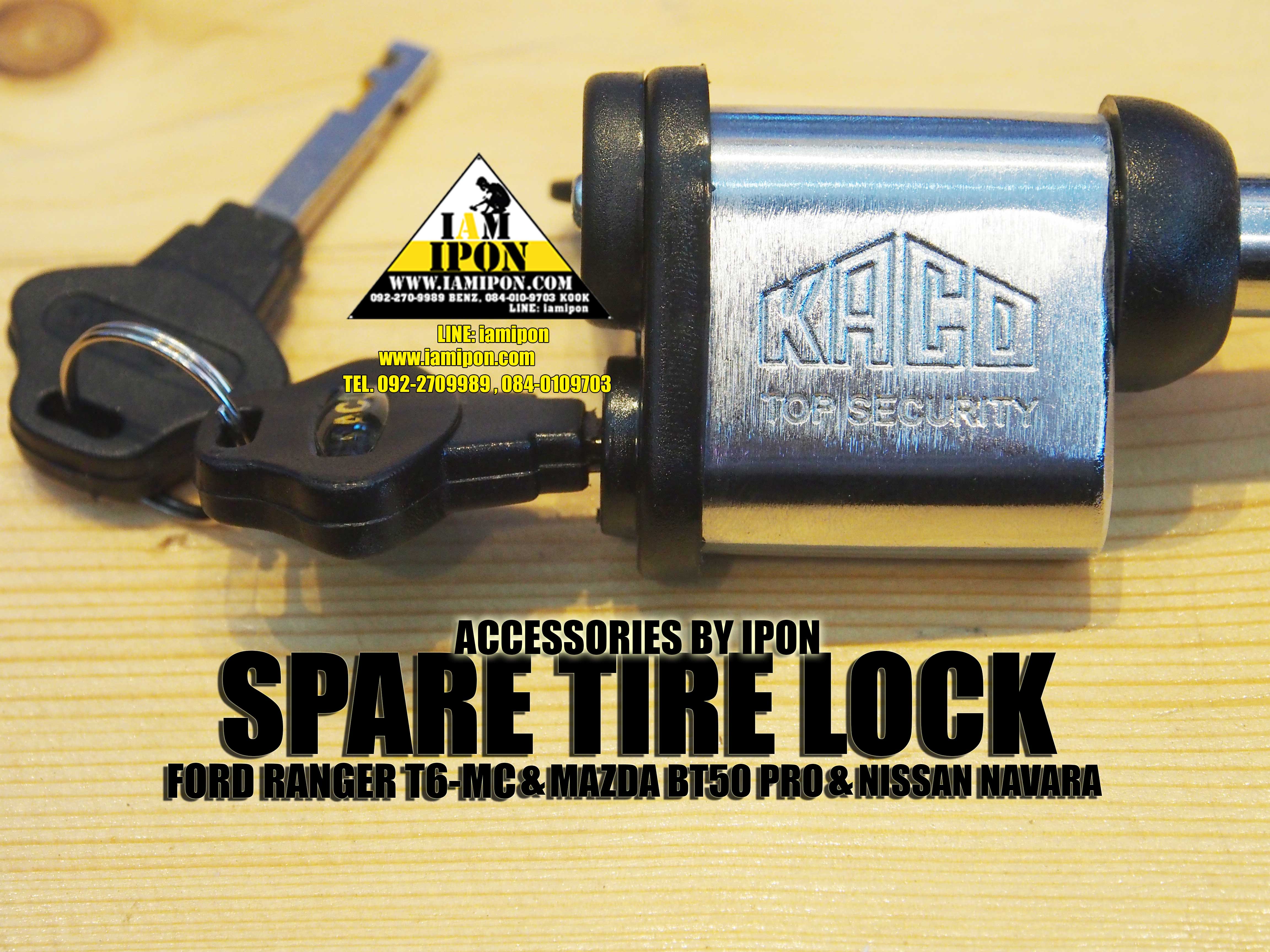 SPARE TIRE LOCK FORD RANGER T6-MC&MAZDA BT50 PRO& NISSAN NAVARA ล็อคยางอะไหล่ ฟอร์ดเรนเจอร์ T6-MC มาสด้า บีที 50 โปร นิสสันนาวาร่า