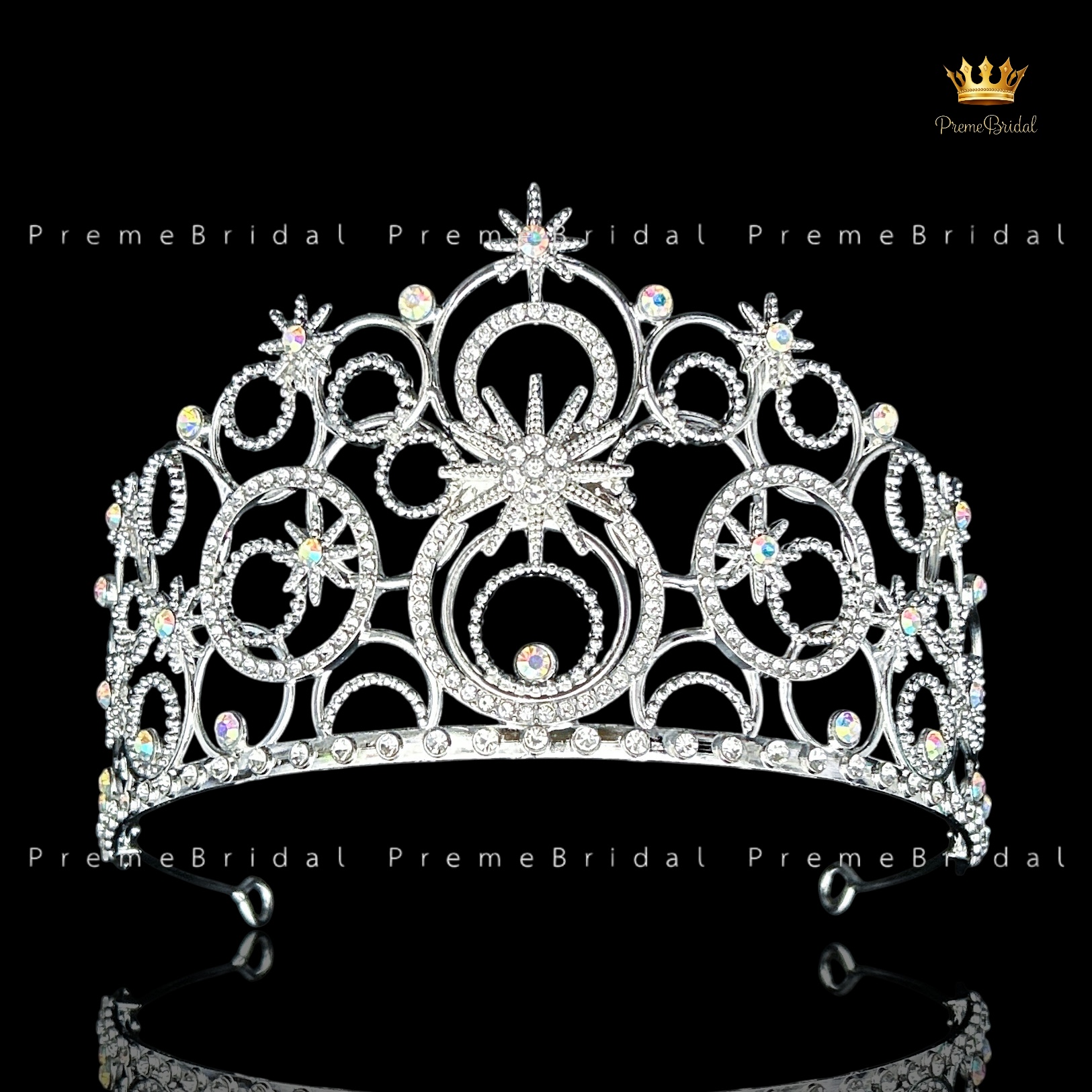 (พร้อมส่ง) เทียร่า 451 มงกุฎครึ่งหัว ไซส์นางงาม ขนาดใหญ่ สวย ปราณีต QCเพชรทุกเม็ด สินค้าพร้อมส่งจากไทย