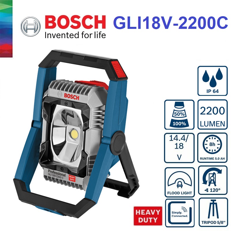 ไฟฉายไร้สาย GLI18V-2200C BOSCH Solo