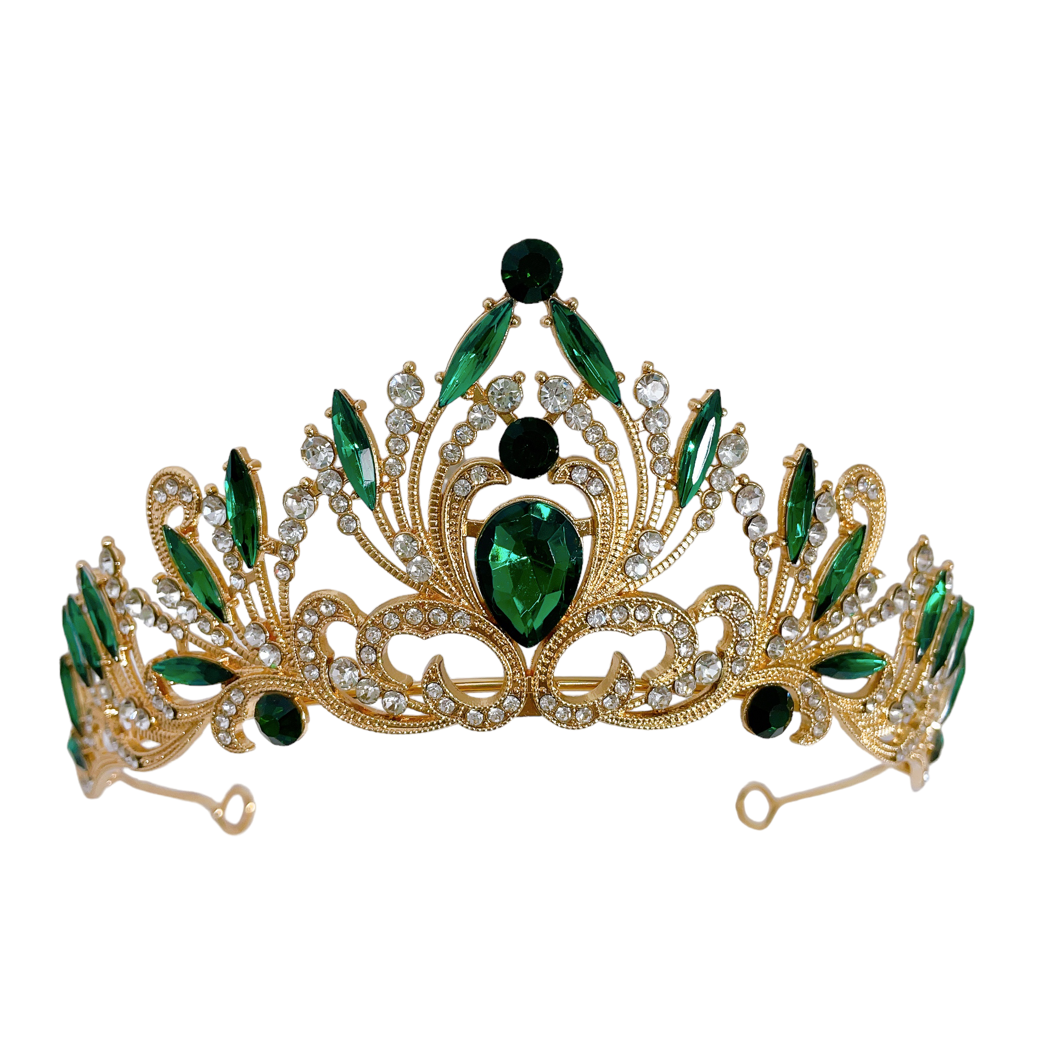 (พร้อมส่ง) เทียร่า 331 สีเขียว มงกุฎนางงาม งานสวย ปราณีต QCเพชรทุกเม็ด สินค้าพร้อมส่งจากไทย