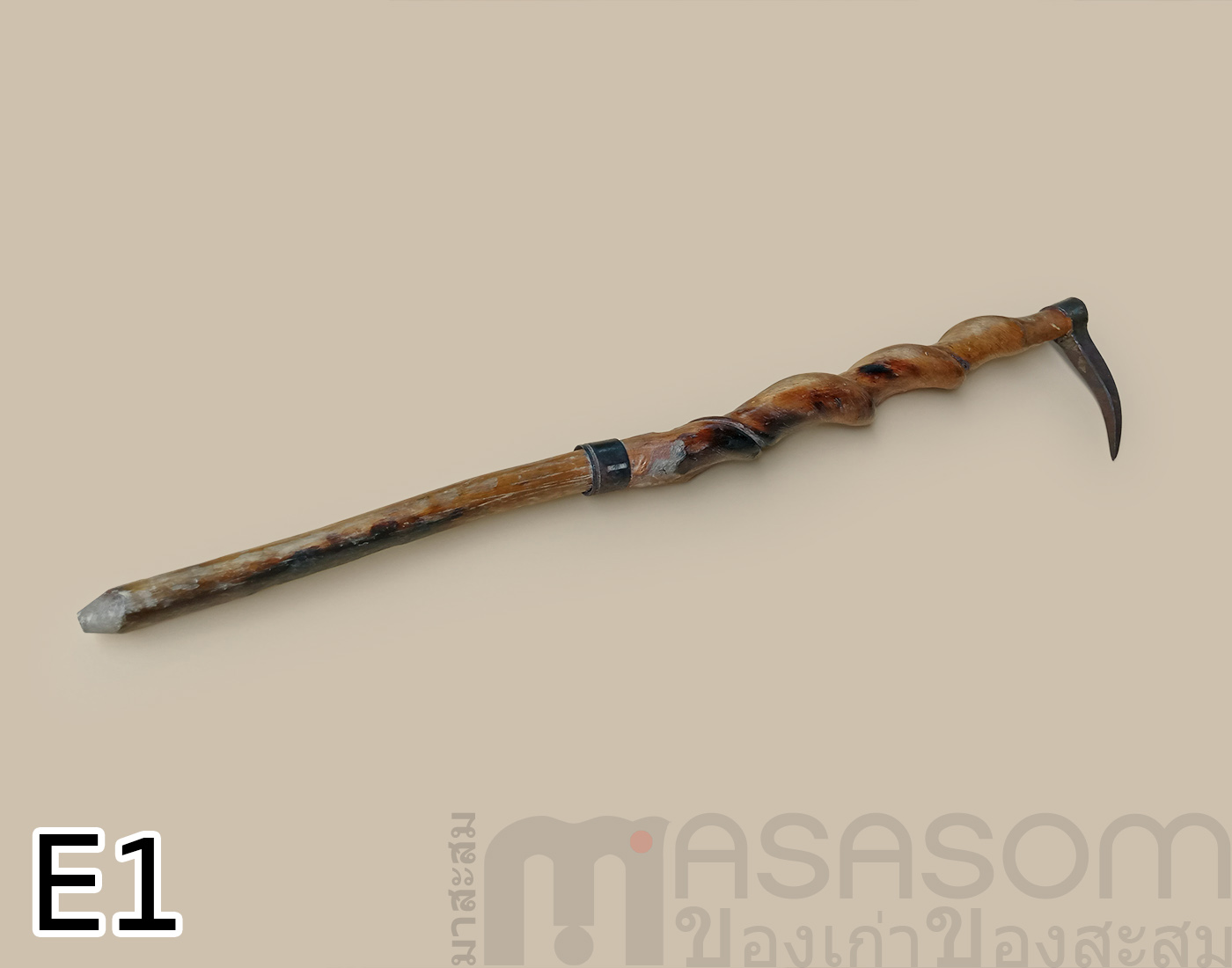 ขอสับช้างด้ามไม้เถาวัลย์รัดเกลียว