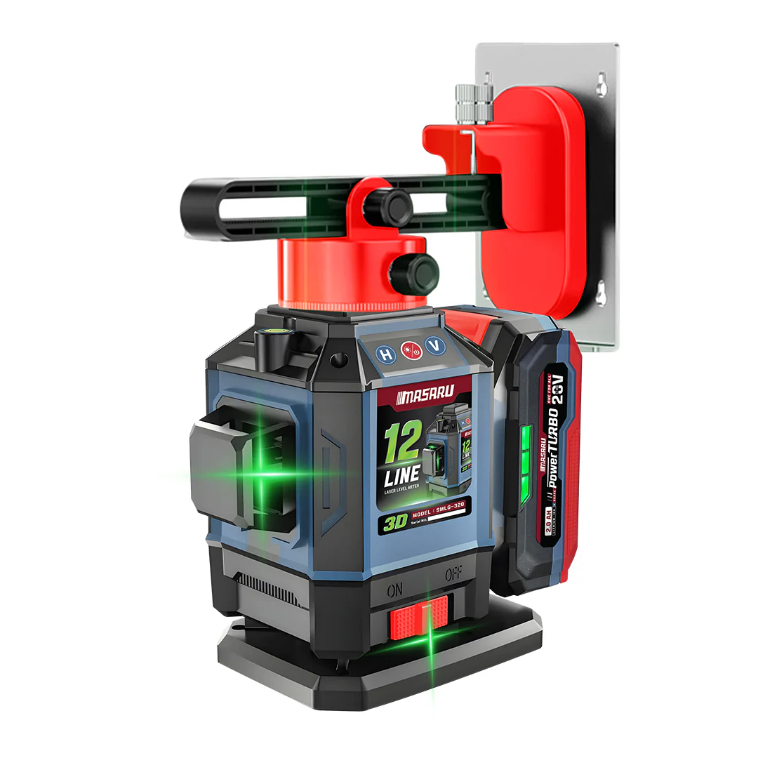 MASARU SMLG-320 เครื่องวัดระดับเลเซอร์แบบแสงสีเขียว 12 เส้น 20V