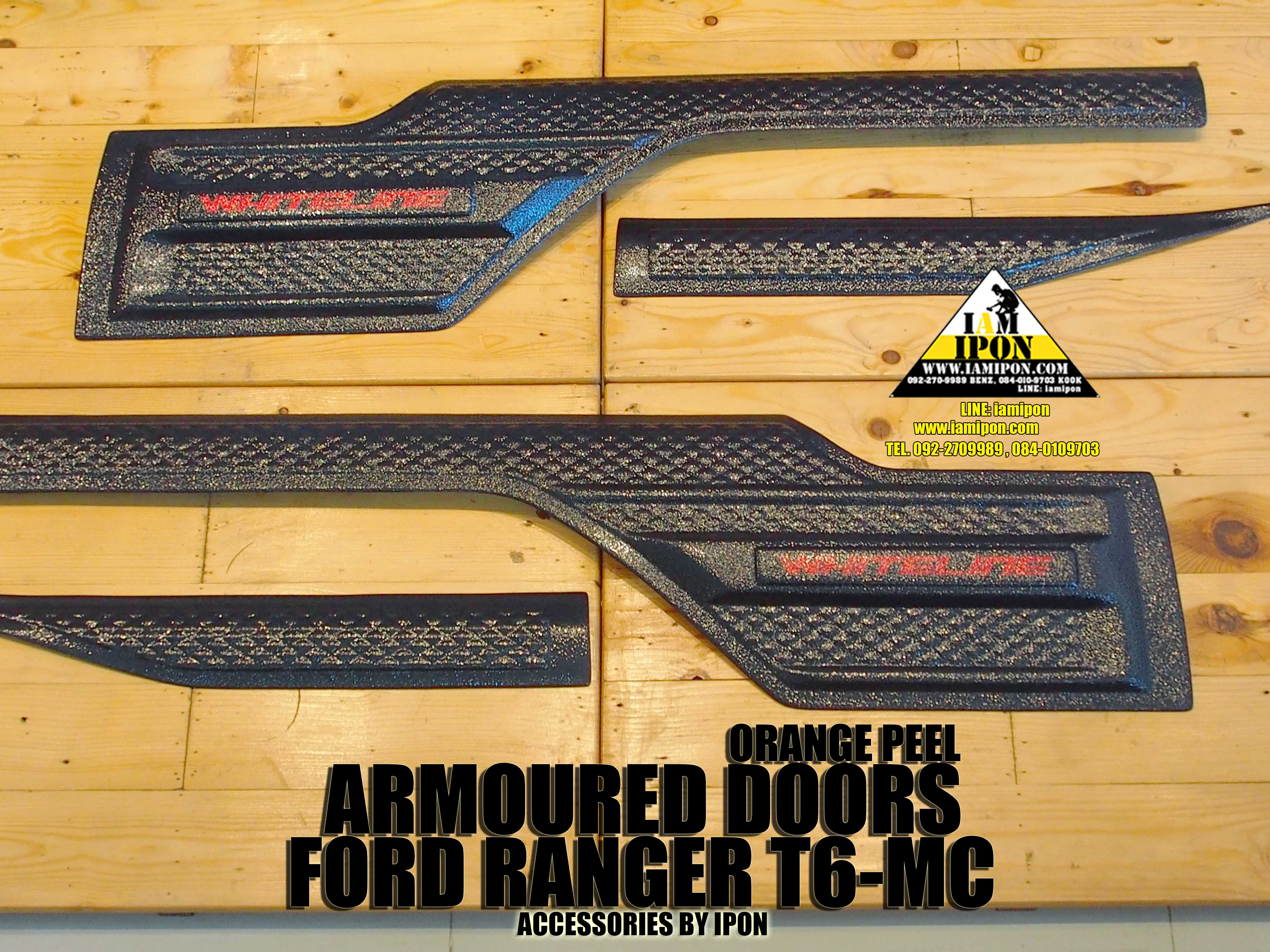 ARMOURED DOORS FORD RANGER T6-MC ORANGE PEEL ชุดกาบประตูด้านบนผิวส้มฟอร์ดเรนเจอร์ T6-MC