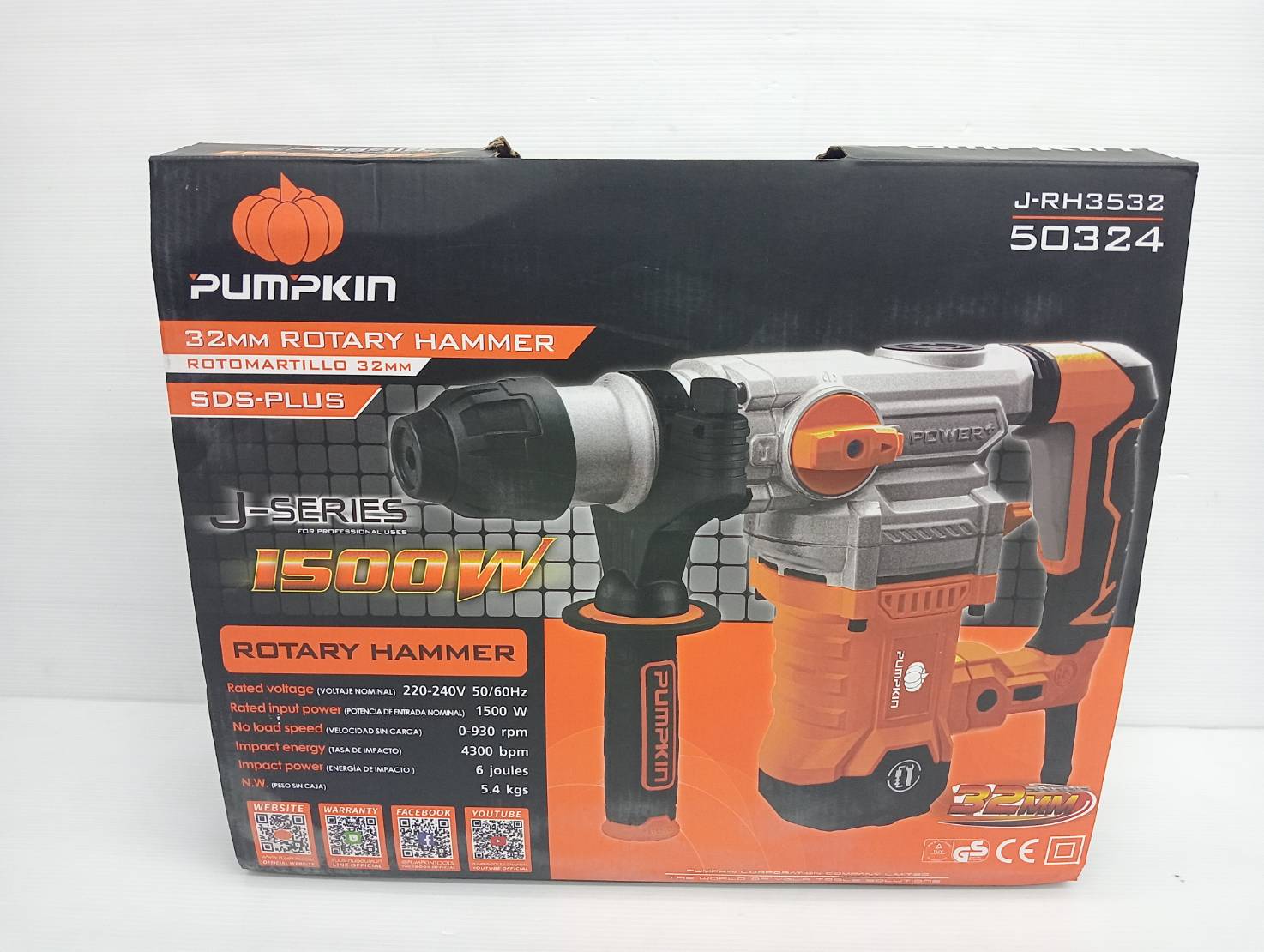 สว่านโรตารี่3ระบบ J-RH3532 PUMPKIN 50324