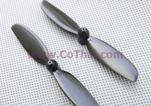 (ซ้าย,ขวา)ใบพัดเรียว 2แฉก สีดำ 75x0.95
