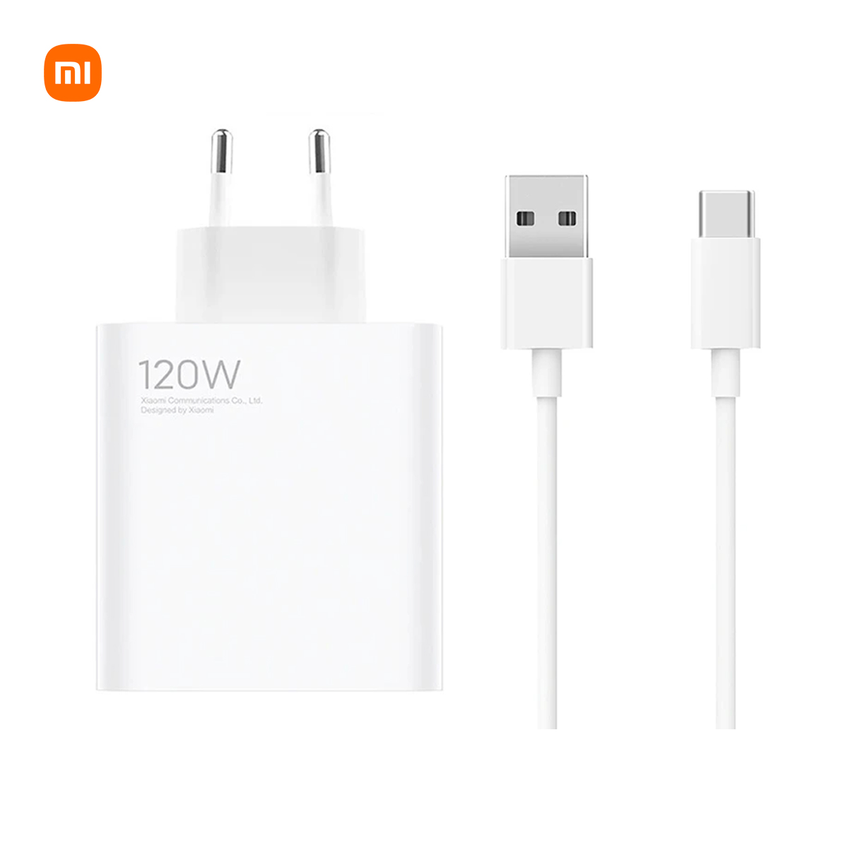 Xiaomi 120W Charging Combo (Type-A) EU ชุดหัวชาร์จช 120W พร้อมสาย USB to Type-C (รับประกันศูนย์ไทย 6 เดือน)
