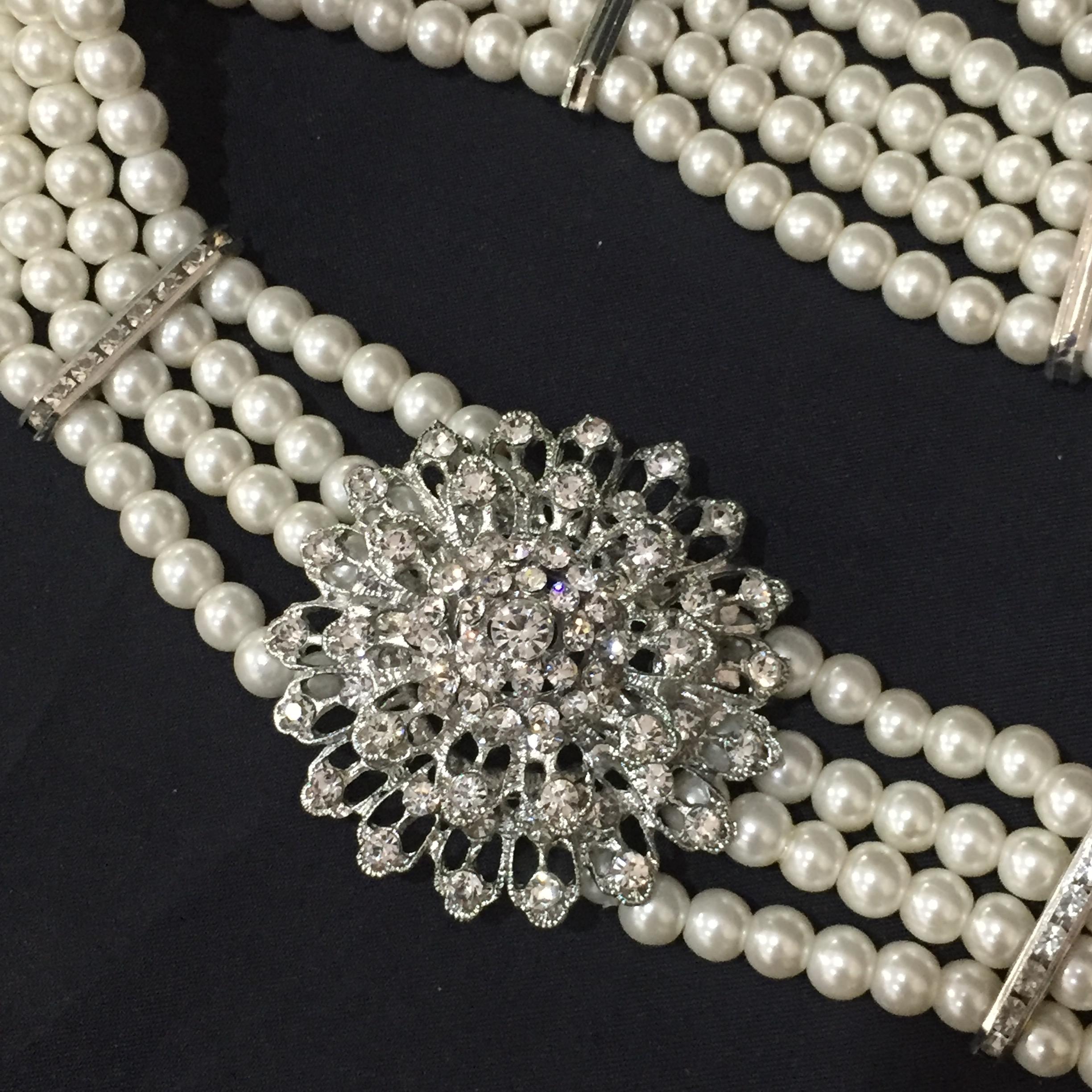 (พร้อมส่ง) เข็มขัดมุก025