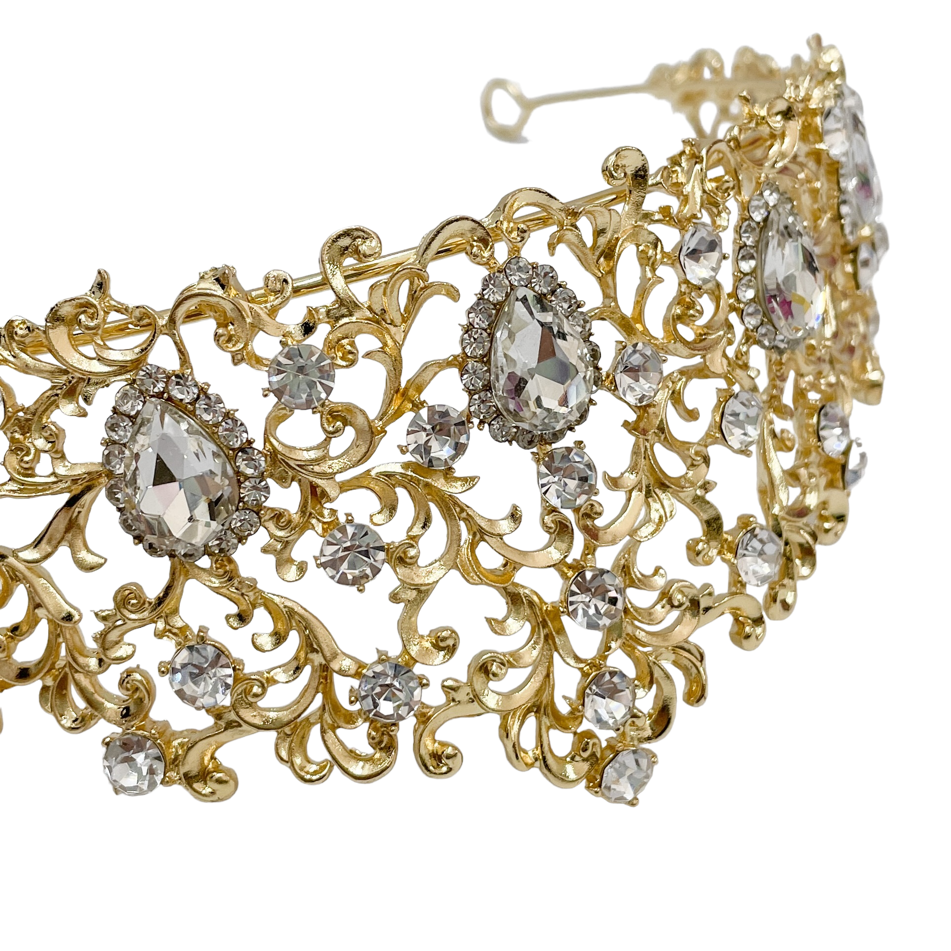 (พร้อมส่ง) เทียร่า 006 สีทอง มงกุฎนางงาม มงกุฎเจ้าหญิง งานสวย ปราณีต QCเพชรทุกเม็ด สินค้าพร้อมส่งจากไทย