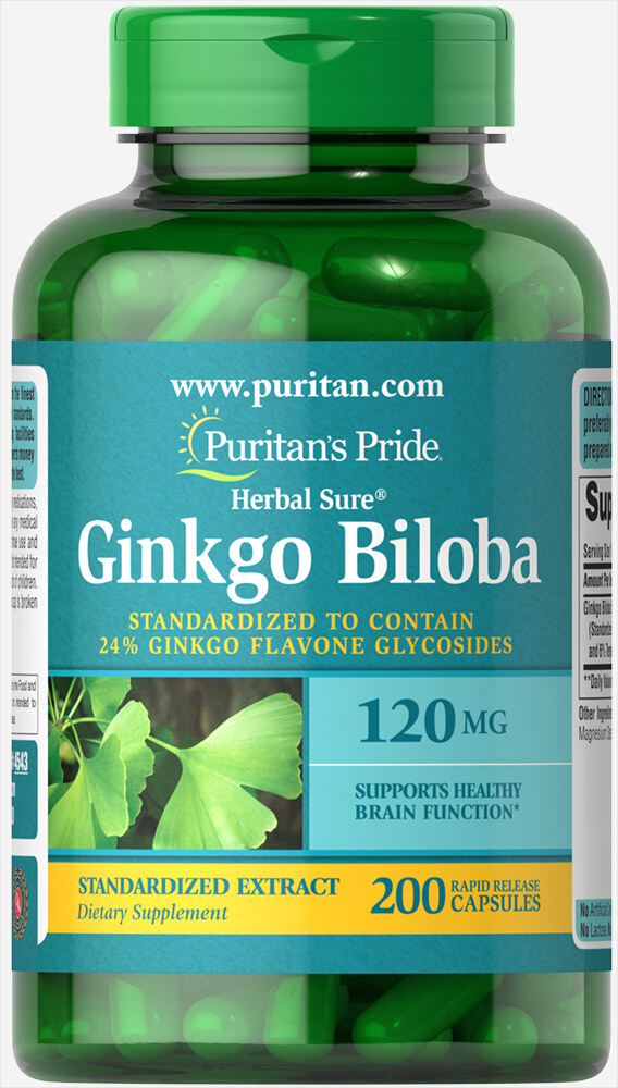 Puritan Ginkgo Biloba 120 mg 200 Capsules