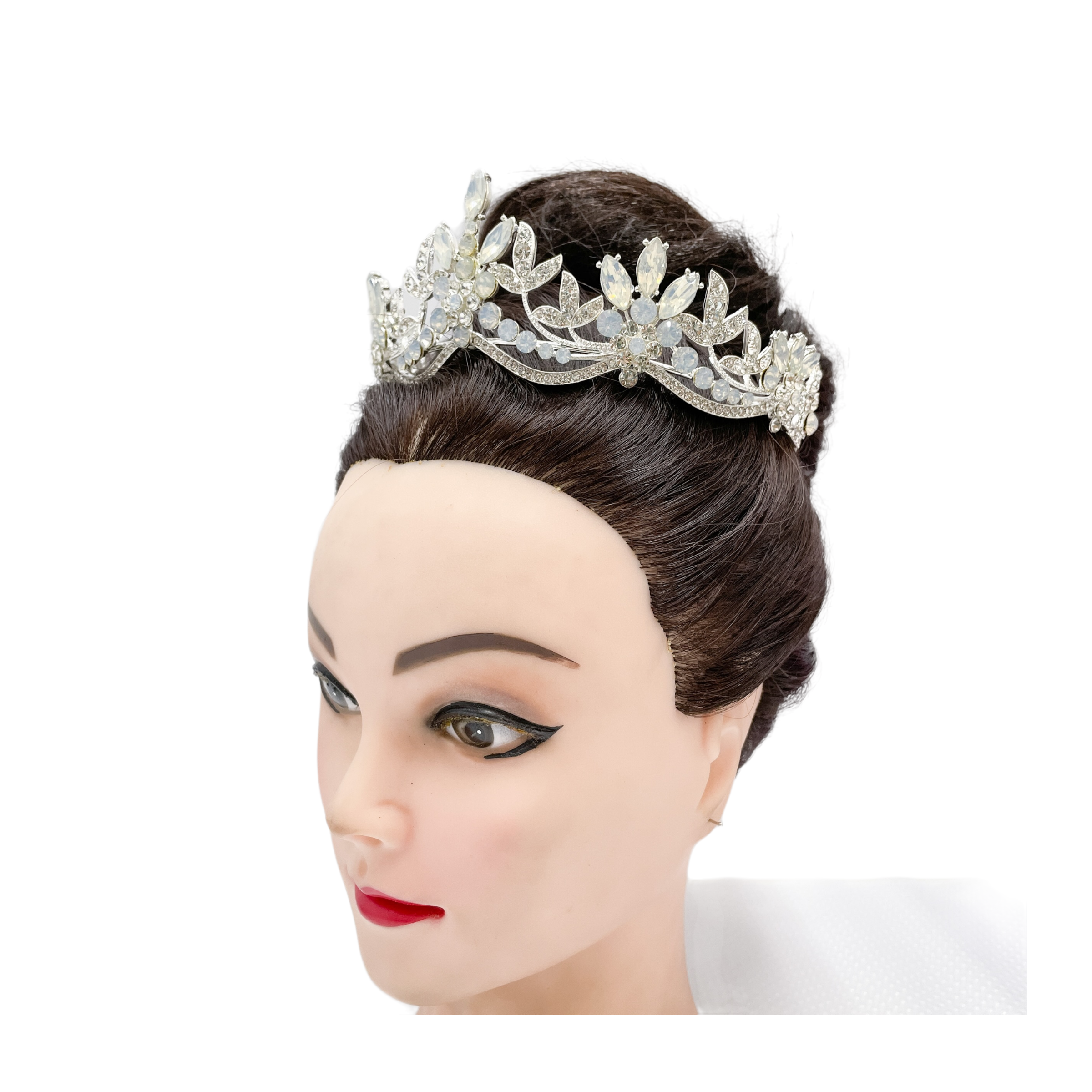 (พร้อมส่ง) เทียร่า 007 สีเงิน มงกุฎนางงาม มงกุฎเจ้าหญิง งานสวย ปราณีต QCเพชรทุกเม็ด สินค้าพร้อมส่งจากไทย