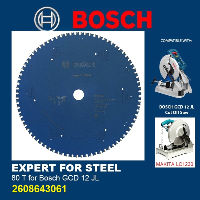 ใบเลื่อยตัดเหล็ก 12"x80T BOSCH #2608643061