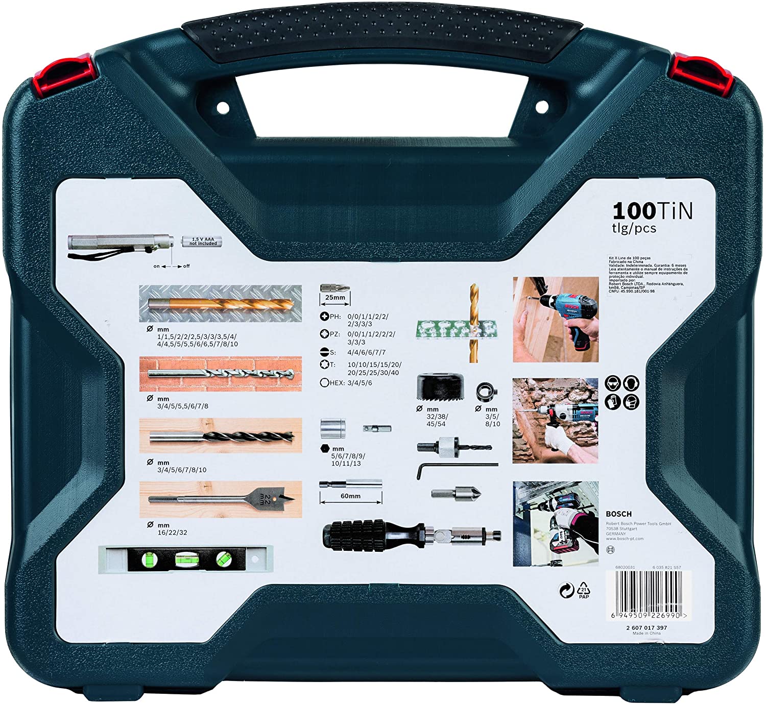 ชุดดอกสว่าน+เครื่องมือ X-LINE100TiN BOSCH #2607017397