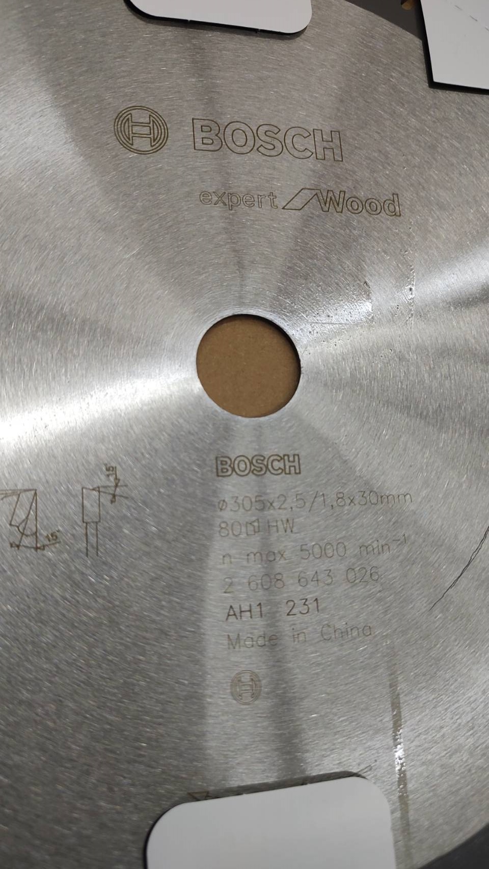 ใบเลื่อยวงเดือน12"X80T BOSCH 2608643026