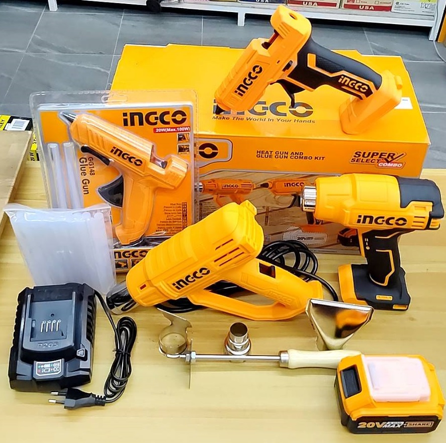 INGCO ชุดคอมโบ้ปืนยิงกาว+เป่าลมร้อน COSLI23021