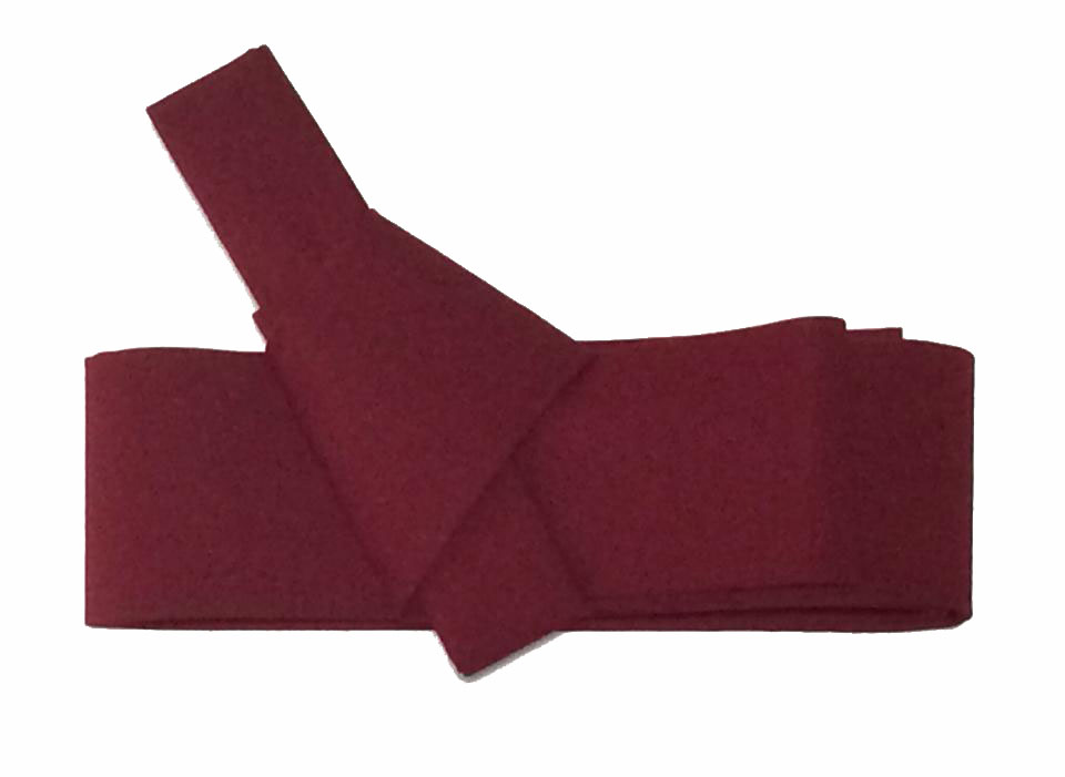 โอบิสำเร็จชาย สีน้ำตาลแดงเข้ม