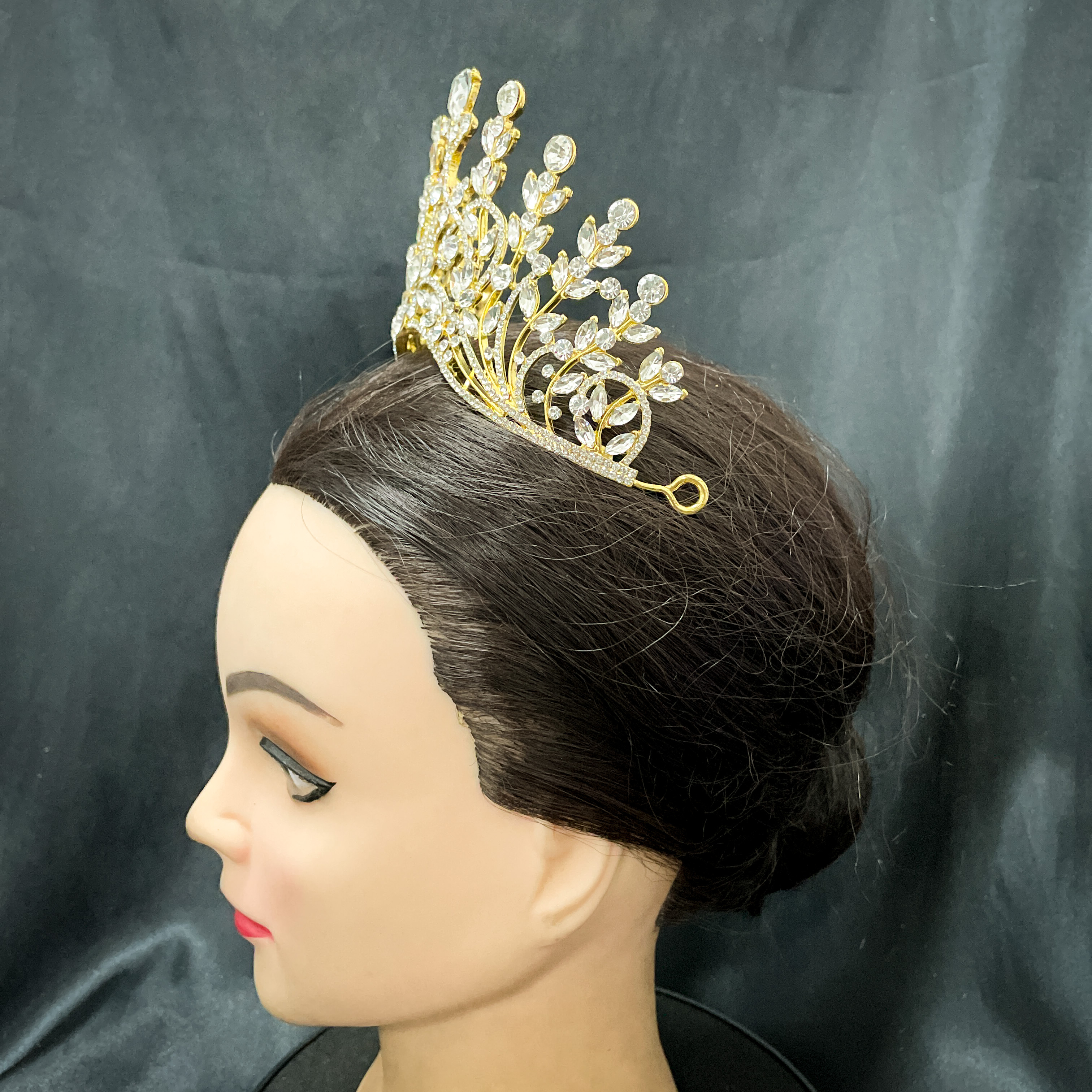 (พร้อมส่ง) เทียร่า 330 สีทอง มงกุฎนางงาม งานสวย ปราณีต QCเพชรทุกเม็ด สินค้าพร้อมส่งจากไทย