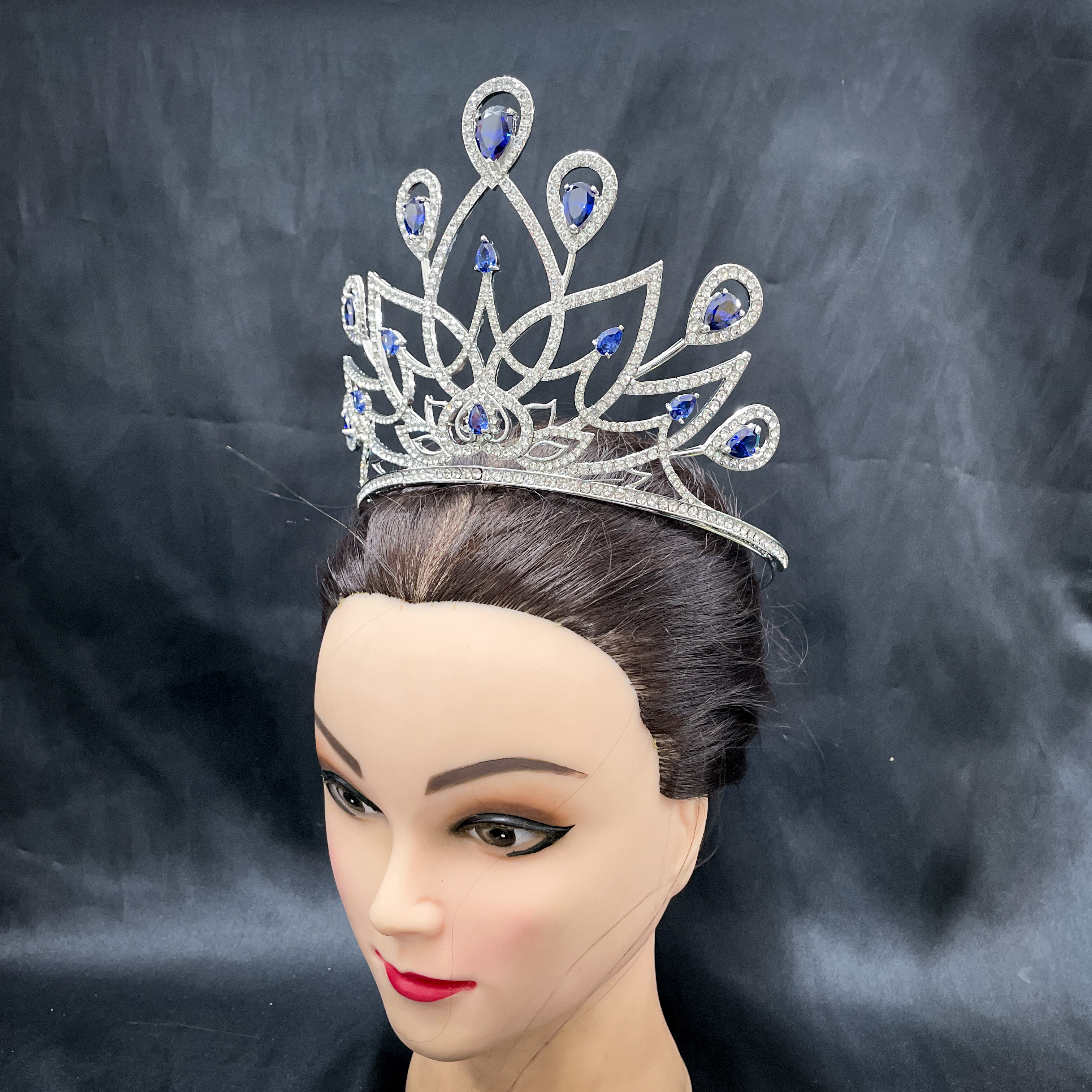 (พร้อมส่งจากไทย) มงกุฏ 094 สีน้ำเงิน มงกุฎนางงาม มงกุฎเพชร มงกุฎประกวด สินค้าพร้อมส่ง ไม่ต้องรอนาน งานพรีเมี่ยม สำเนา