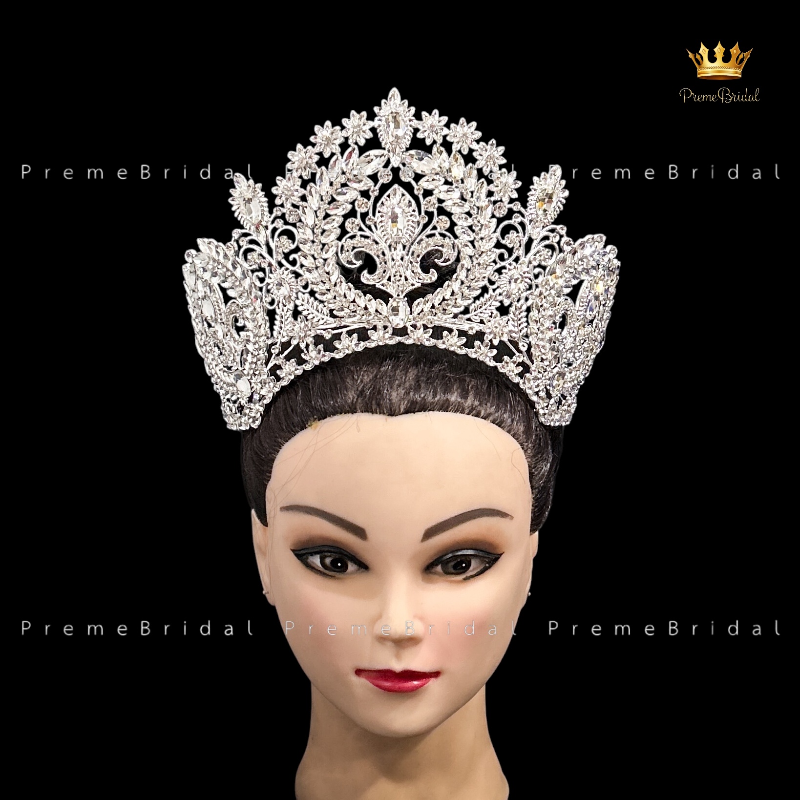 (พร้อมส่งจากไทย) มงกุฏ 137 ขนาดใหญ่ไซส์นางงาม งานสวย งานโลหะฐานกลมปรับขนาดได้ ส่งด่วน ส่งจาก จ.อุบลราชธานี