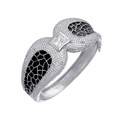 กำไลเงินแท้925ประดับเพรชแท้สวิส เกรดดี น้ำใส