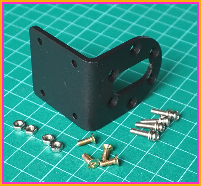 1x ฉากยึดมอเตอร์อลูมิเนียมดำเส้นผ่าศูนย์กลาง 37 มม. ( Bracket 37 mm)