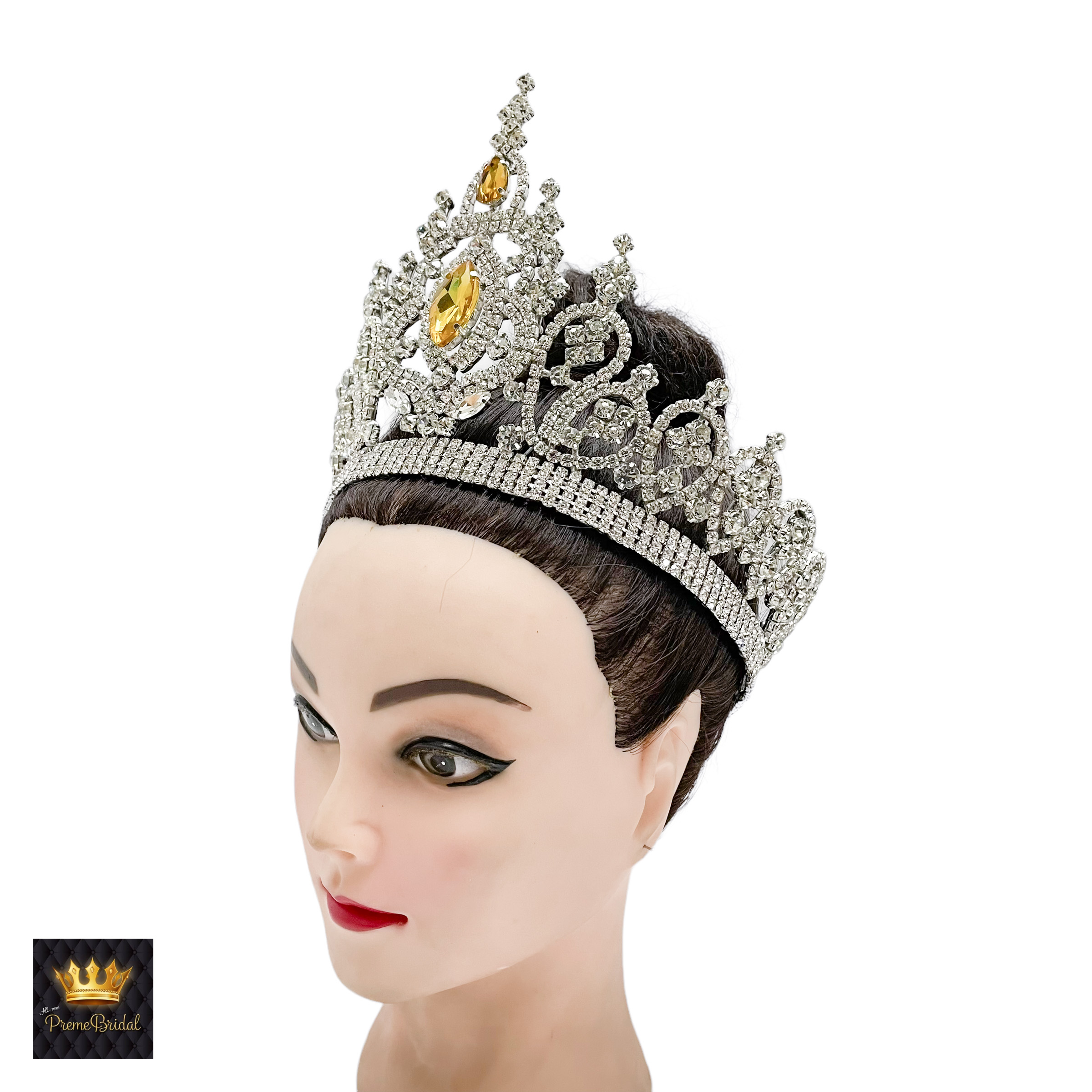 (พร้อมส่งจากไทย) มงกุฏ 107 สีเหลือง มงกุฎนางงาม มงกุฎเพชร มงกุฎประกวด สินค้าพร้อมส่ง ไม่ต้องรอนาน งานพรีเมี่ยม