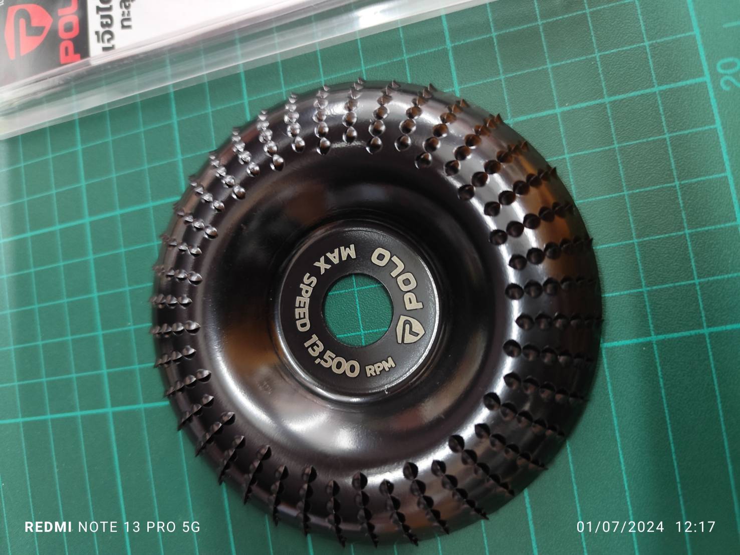 POLO ใบเจียรไม้ ขนาด 4 นิ้ว แบบโค้ง รูกลาง 16 มม. สำหรับขัดแห้ง ใช้สำหรับงาน เจียรขุดคว้านไม้ ลบมุม แต่งขอบ (โปโล)