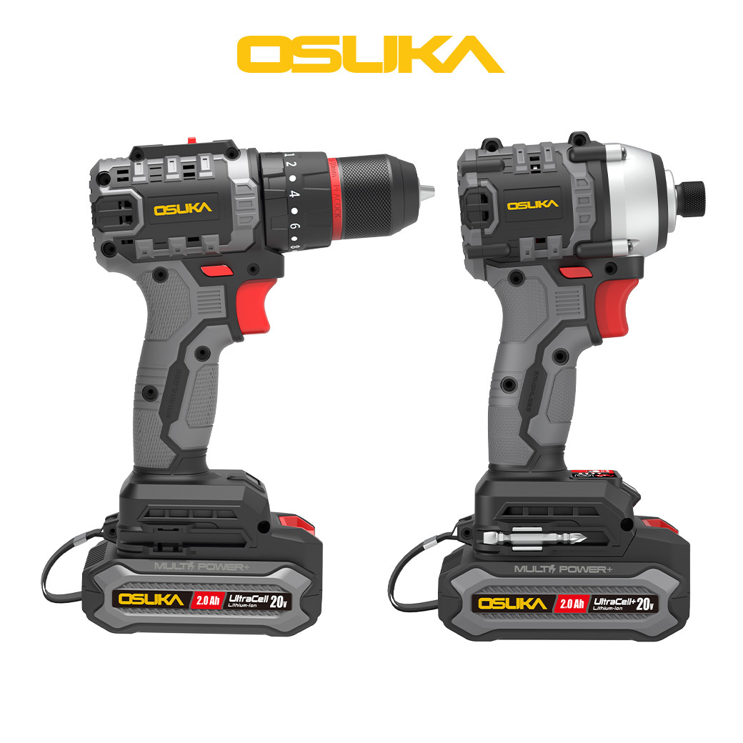 ชุดคอมโบ้ชุดสว่าน-ไขควงกระแทกไร้สายไร้แปรงถ่าน 20V OCK152-D2 OSUKA