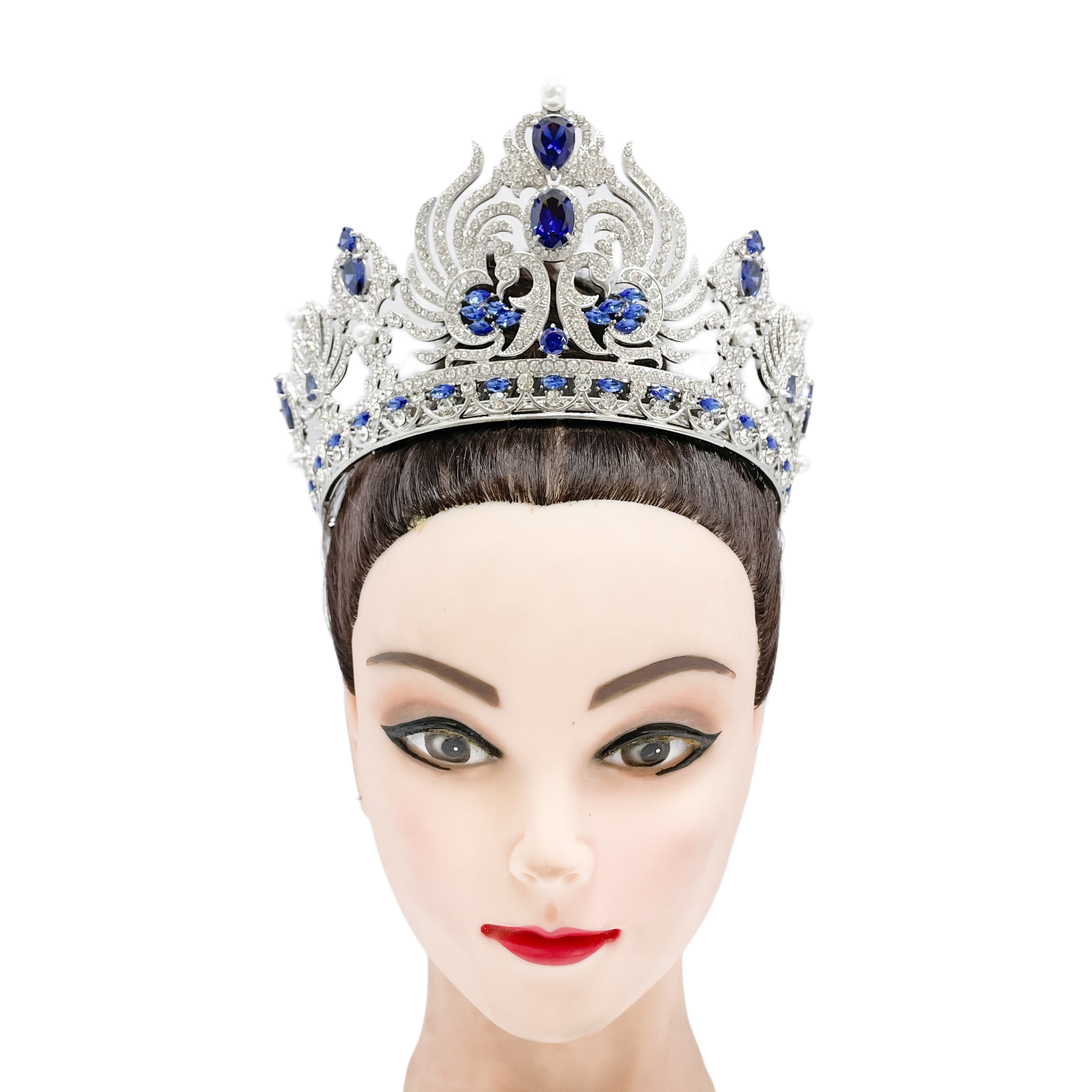 (พร้อมส่งจากไทย) มงกุฏ 093 สีน้ำเงิน มงกุฎนางงาม มงกุฎเพชร มงกุฎประกวด สินค้าพร้อมส่ง ไม่ต้องรอนาน งานพรีเมี่ยม