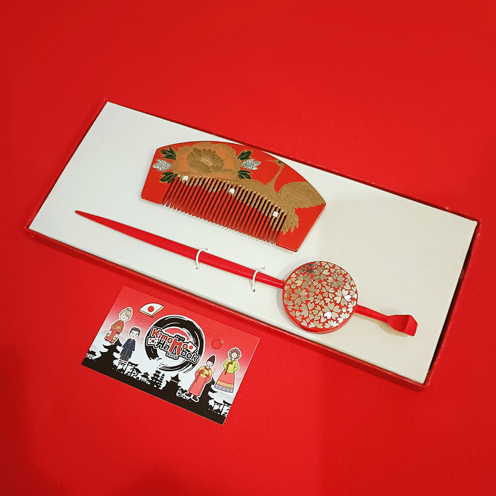 ชุดปิ่นไม้โทนสีแดง คู่PINW20010