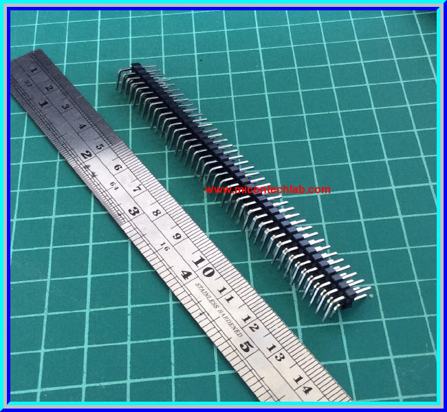 1x Male Pin Header 2x40 Pins Male Angle Type Pitch 2.54mm