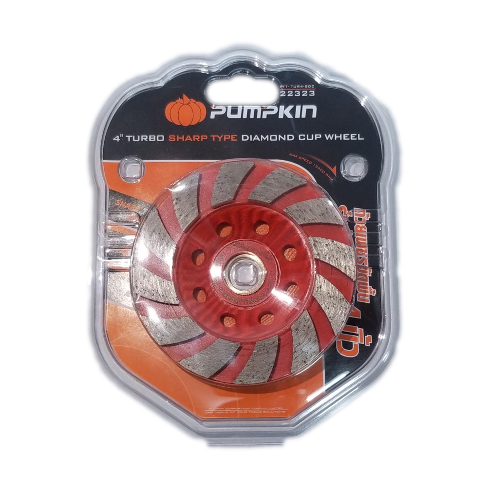 PUMPKIN ถ้วยเพชรขัดพื้น รุ่น ขัดหยาบ 4นิ้ว PTT- TUR4-SDC #22323
