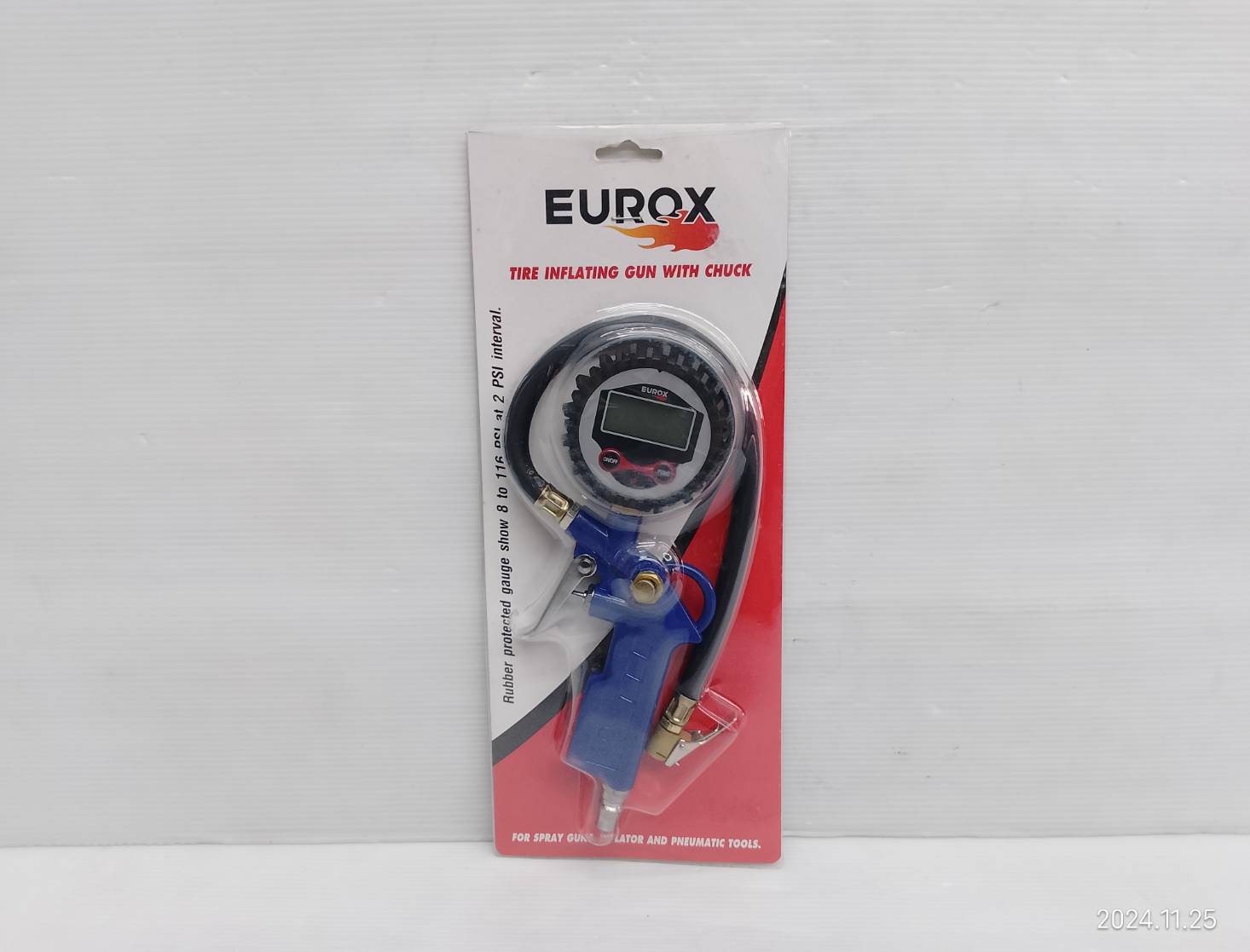 EUROX ปืนเติมลมยาง ความยาวสายเติมลม: 12 นิ้ว