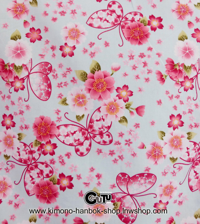 ยูกาตะ สีฟ้าอ่อนลายซากุระ 03