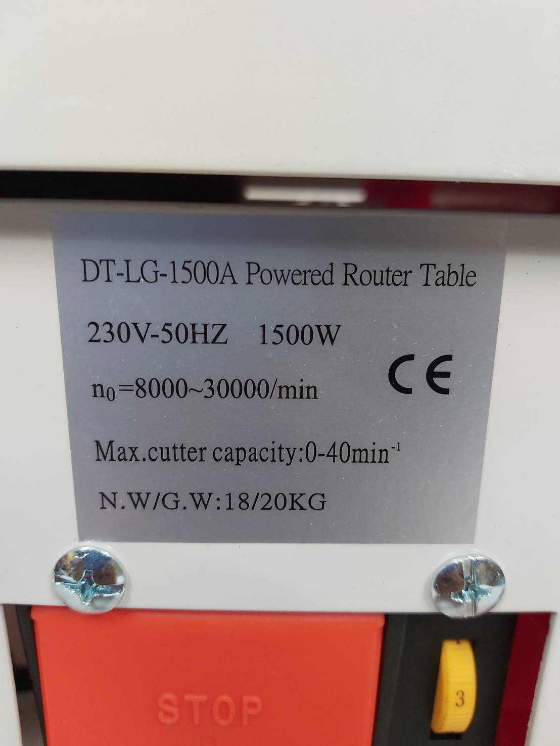 โต๊ะเร้าเตอร์ DT-LG-1500A MKT พร้อมมอเตอร์ในตัว