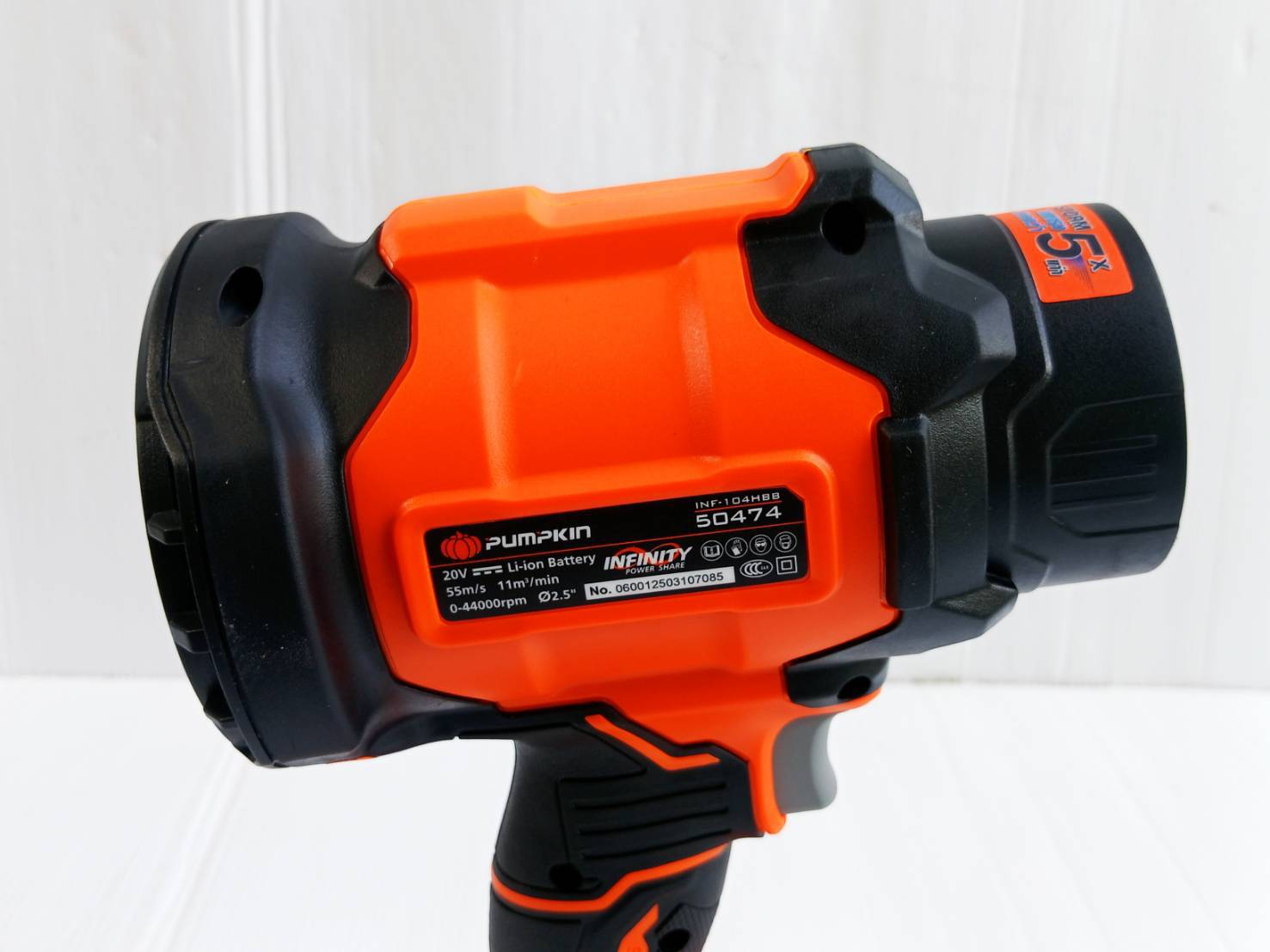 เครื่องเป่าลมมือถือ20V พัดลมเทอร์โบ INF-104HBB-401K-X20 PUMPKIN 50475