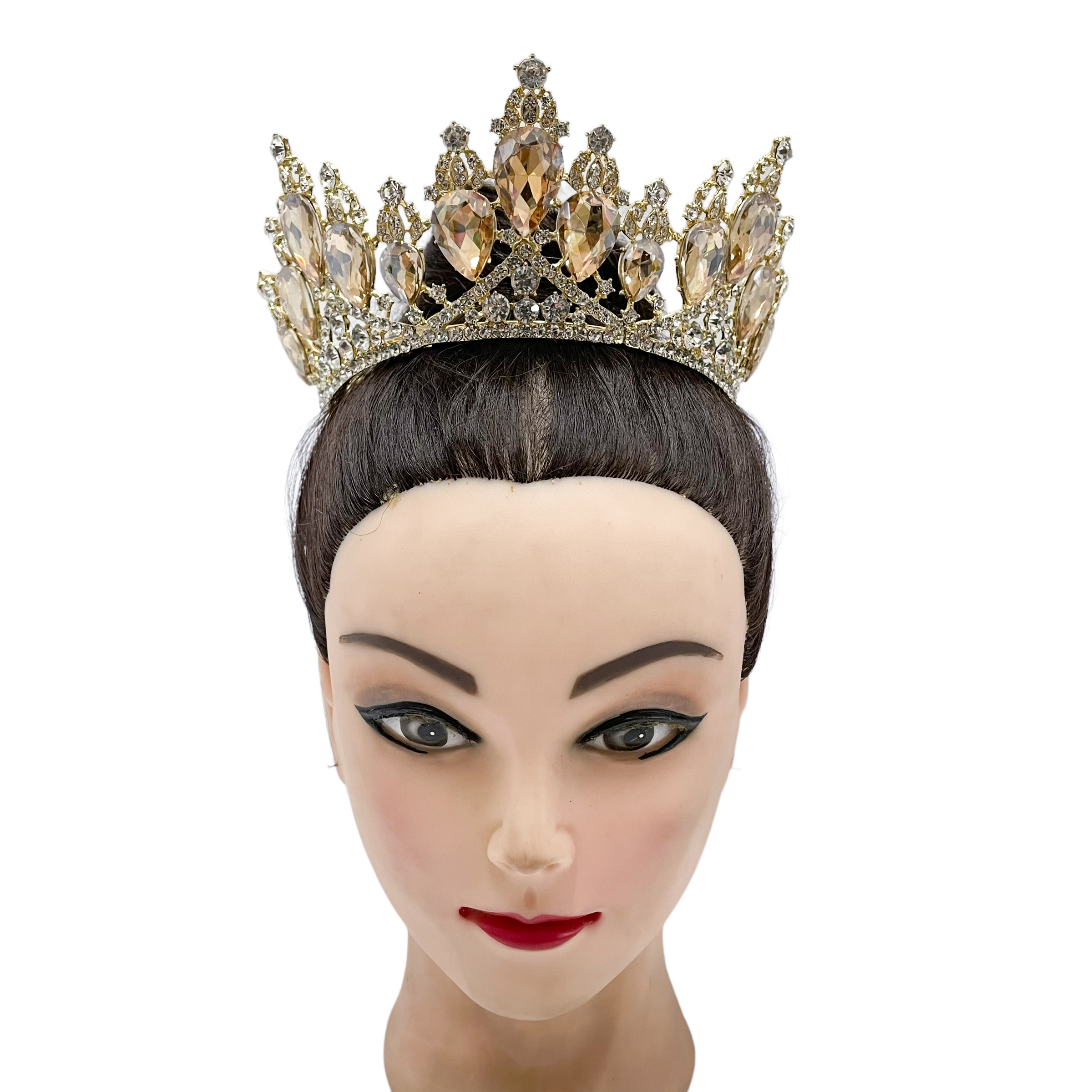 (พร้อมส่ง) มงกุฏ 049 เหลือง-ทอง มงกุฎนางงาม มงกุฎประกวด งานดี เกรดพรีเมี่ยม จัดส่งจากไทย ไม่ต้องรอนาน