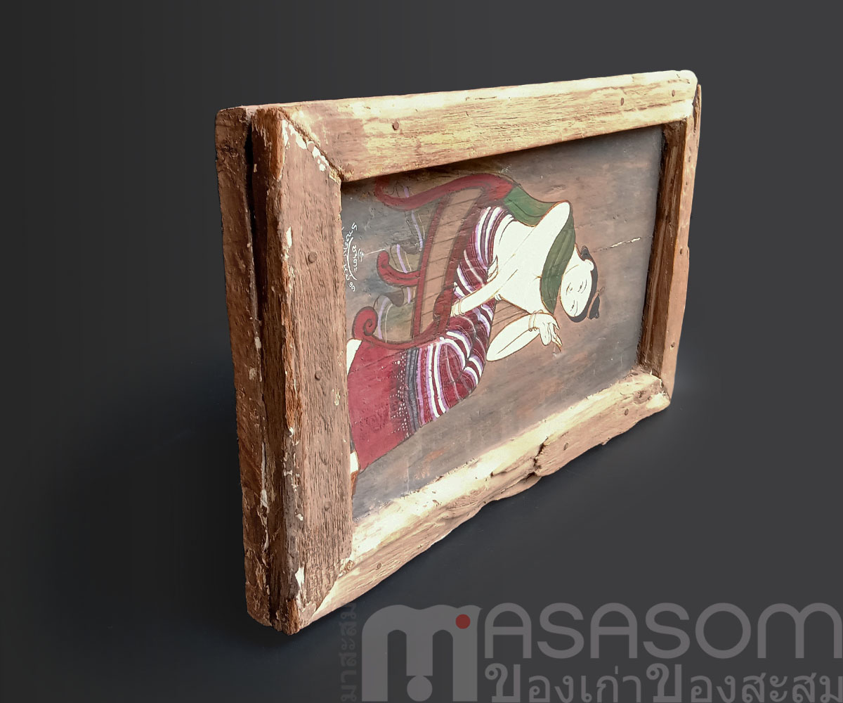 ภาพวาดในกรอบไม้เก่า