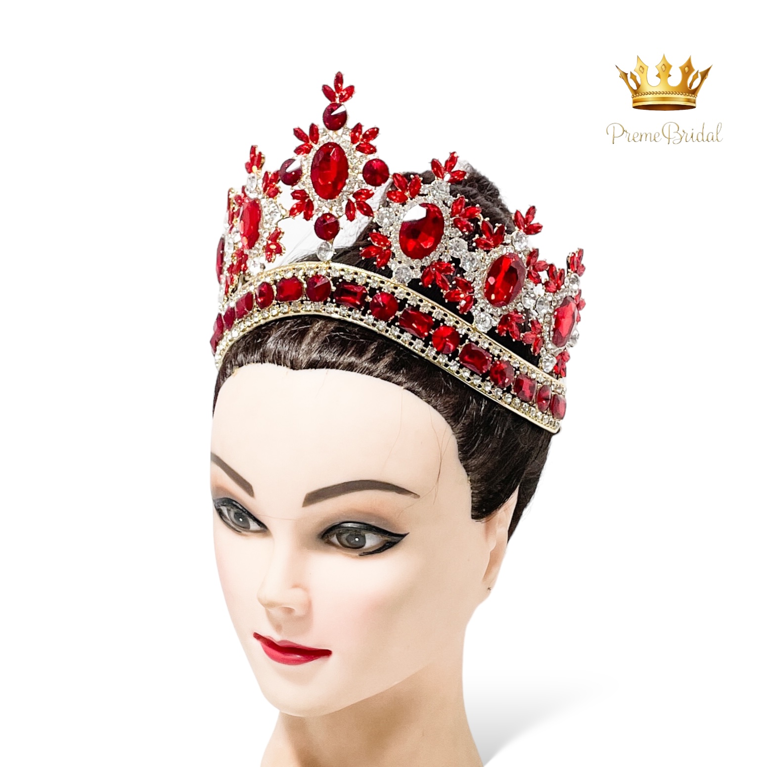 (พร้อมส่งจากไทย) มงกุฏ 100 สีแดง มงกุฎนางงาม มงกุฎเพชร มงกุฎประกวด สินค้าพร้อมส่ง ไม่ต้องรอนาน งานพรีเมี่ยม